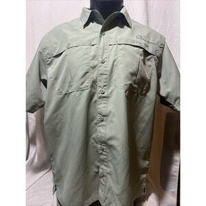 Ducks Unlimited Shirt L Green Vented Fishing Button Up Outdoor Hunting Gorpcore